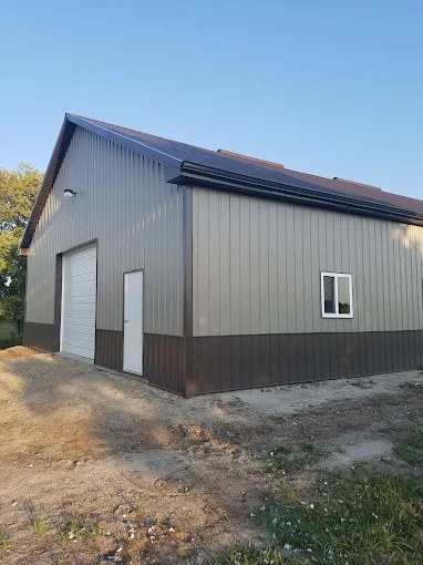 Brown & Taupe Steel Building
